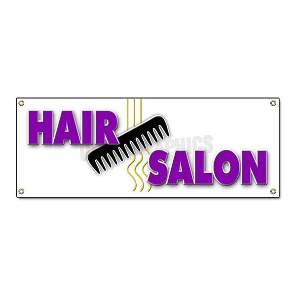 Signmission HAIR SALON BANNER SIGN styling beauty cuts signs haircut barber shop style B-Hair Salon - main